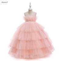 Adorable Pink Tulle Girls' Party Dress AZ001PK