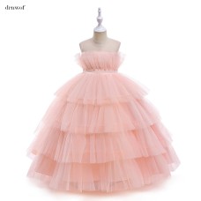 Adorable Pink Tulle Girls' Party Dress AZ001PK
