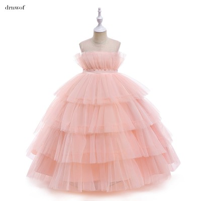 Adorable Pink Tulle Girls' Party Dress AZ001PK