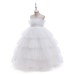 White Tulle Girls' Party Dress AZ001WT