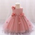 Charming Flower Decorated Party Dress for Girls