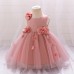 Charming Flower Decorated Party Dress for Girls