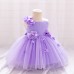 Charming Flower Decorated Party Dress for Girls