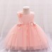 Charming Flower Decorated Party Dress for Girls