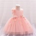 Charming Flower Decorated Party Dress for Girls