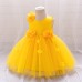 Charming Flower Decorated Party Dress for Girls