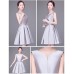 Stylish Gray Short Bridesmaid Dresses RU007