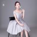 Stylish Gray Short Bridesmaid Dresses RU007