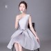 Stylish Gray Short Bridesmaid Dresses RU007