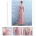 Halter - Neck Chiffon Bridesmaid Dress RU008