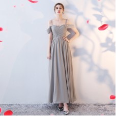 Chic Off - the - Shoulder Ruched Bridesmaid Dress