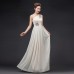 Champagne Chiffon Long Bridesmaid Dress RU015CH