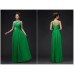 Green Chiffon Long Bridesmaid Dress RU015GN