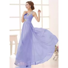 Light Purple Chiffon Long Bridesmaid Dress RU015LP