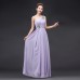 Light Purple Chiffon Long Bridesmaid Dress RU015LP