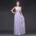 Light Purple Chiffon Long Bridesmaid Dress RU015LP