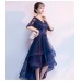 Half Sleeve Navy Blue Bridesmaid Dress VZ005