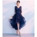 Half Sleeve Navy Blue Bridesmaid Dress VZ005