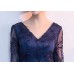 Half Sleeve Navy Blue Bridesmaid Dress VZ005