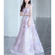 Floral Embellished Evening Gown Dress VZ007