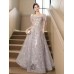 Exquisite Light Gray Evening Dress