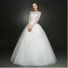 Half Sleeve Wedding Dress XN075WT