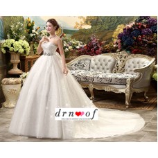 Strapless Wedding Dress with Sparkling Belt XN087WT