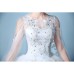 O-neck Wedding Dress with Long Lace XN090WT