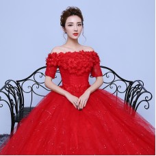 Short Sleeve Wedding Dress XN098RD