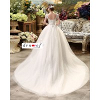 Short-Sleeve Ball Gown Wedding Dress XN103WT