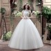 Exquisite High-Neck Lace Wedding Dress XN107WT