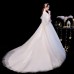 O-Neck Wedding Dress with Arm-Covering Design XN112